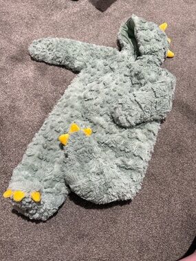 Koala Baby Cozy Green Dino Hooded Baby Bunting with Yellow Claws